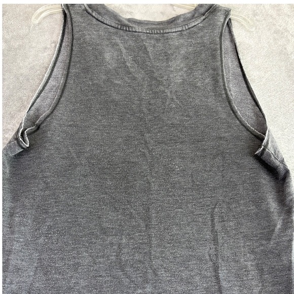 Free People M More Chill Tank Top Gray‎ Sleeveless Layered Hem Side Slits Casual - Picture 4 of 10